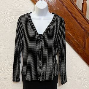Who What Wear Stripe Long Sleeve size L